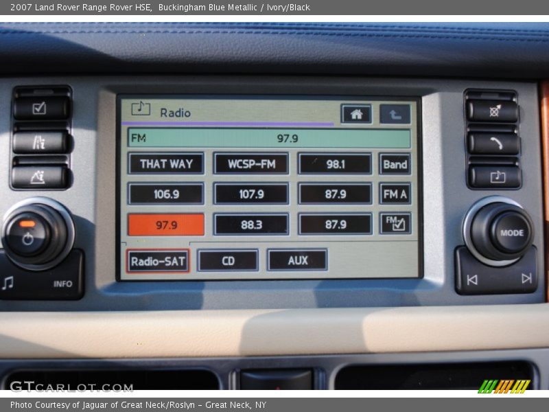 Buckingham Blue Metallic / Ivory/Black 2007 Land Rover Range Rover HSE