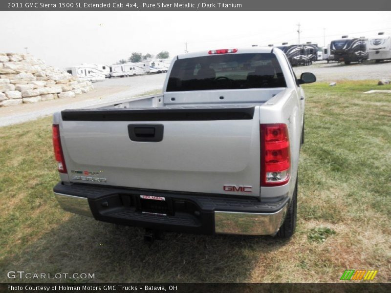 Pure Silver Metallic / Dark Titanium 2011 GMC Sierra 1500 SL Extended Cab 4x4