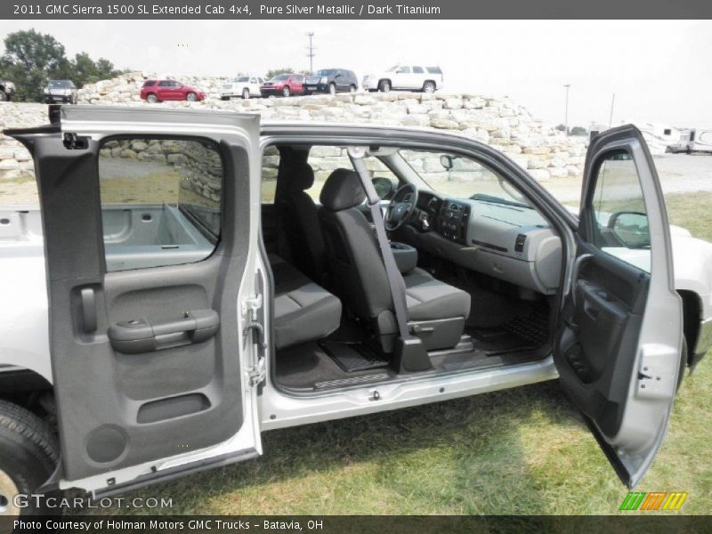 Pure Silver Metallic / Dark Titanium 2011 GMC Sierra 1500 SL Extended Cab 4x4