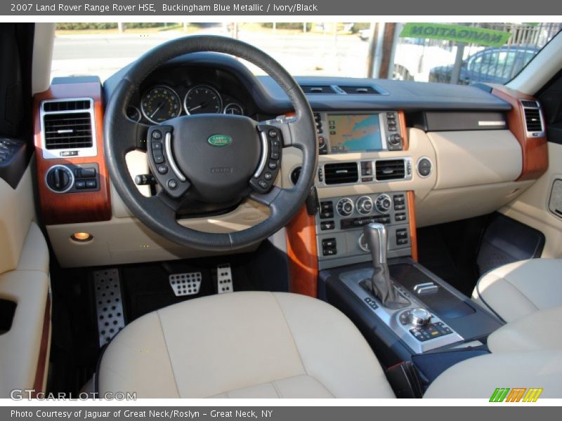 Buckingham Blue Metallic / Ivory/Black 2007 Land Rover Range Rover HSE