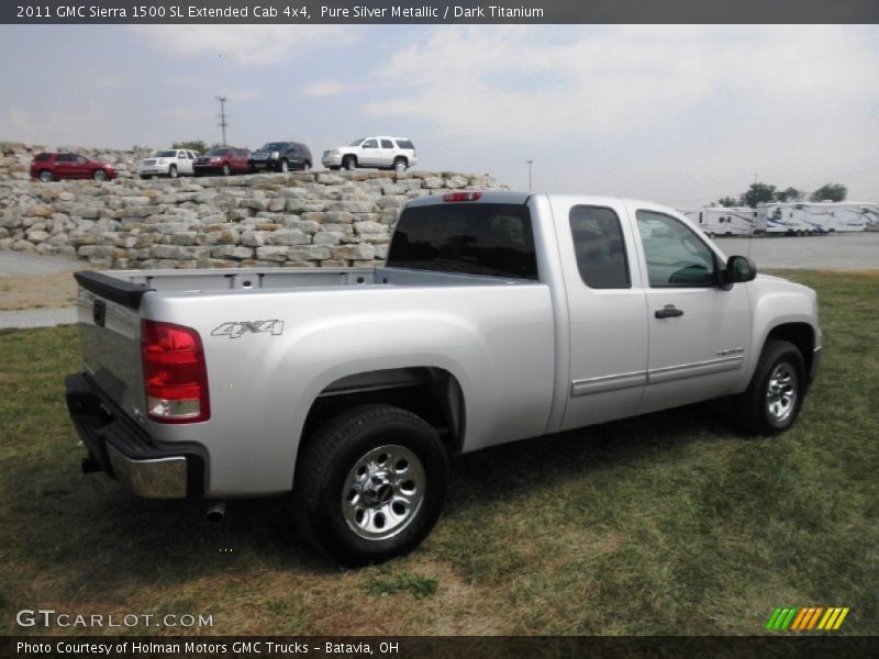 Pure Silver Metallic / Dark Titanium 2011 GMC Sierra 1500 SL Extended Cab 4x4