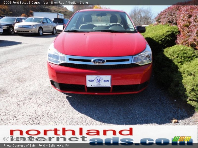 Vermillion Red / Medium Stone 2008 Ford Focus S Coupe