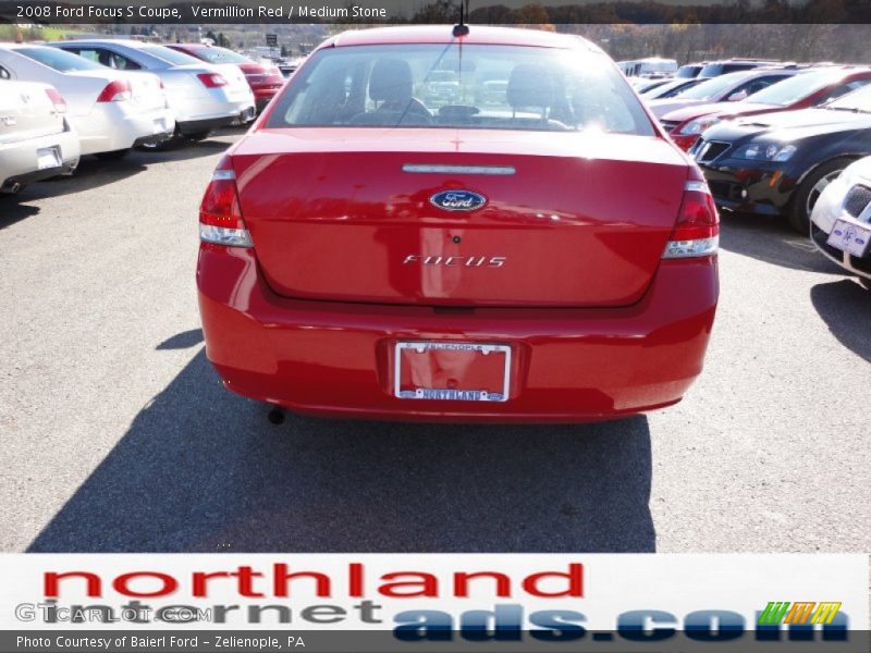 Vermillion Red / Medium Stone 2008 Ford Focus S Coupe