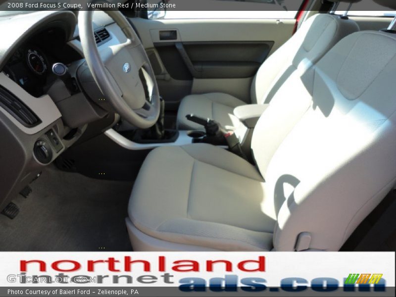 Vermillion Red / Medium Stone 2008 Ford Focus S Coupe