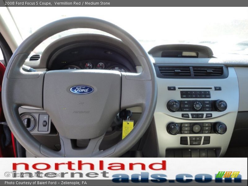 Vermillion Red / Medium Stone 2008 Ford Focus S Coupe