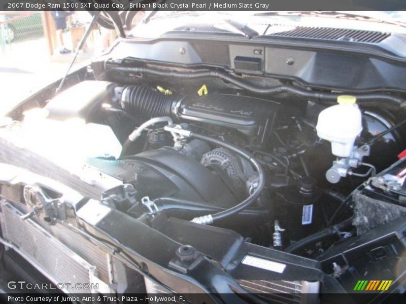 Brilliant Black Crystal Pearl / Medium Slate Gray 2007 Dodge Ram 1500 SXT Quad Cab