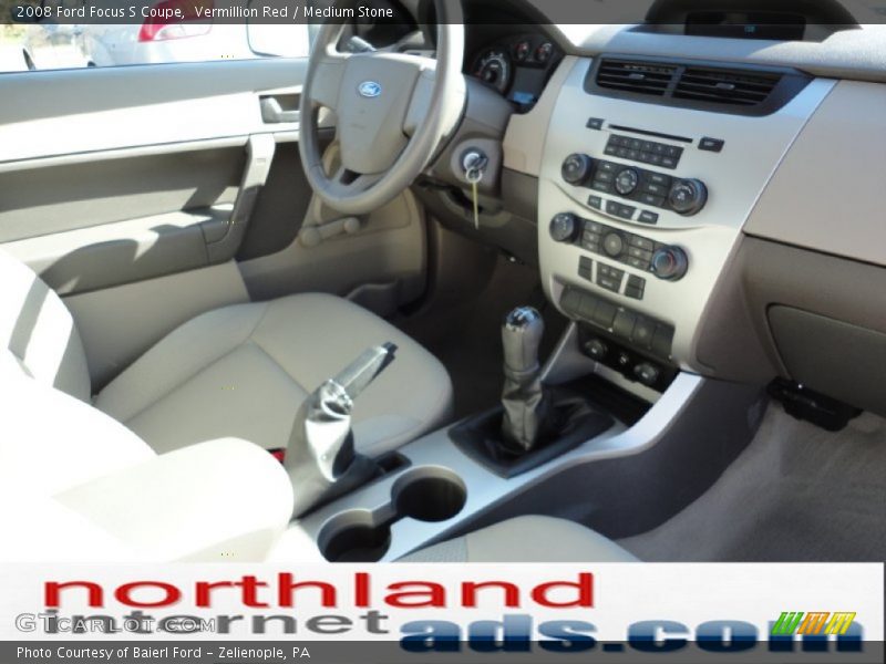 Vermillion Red / Medium Stone 2008 Ford Focus S Coupe