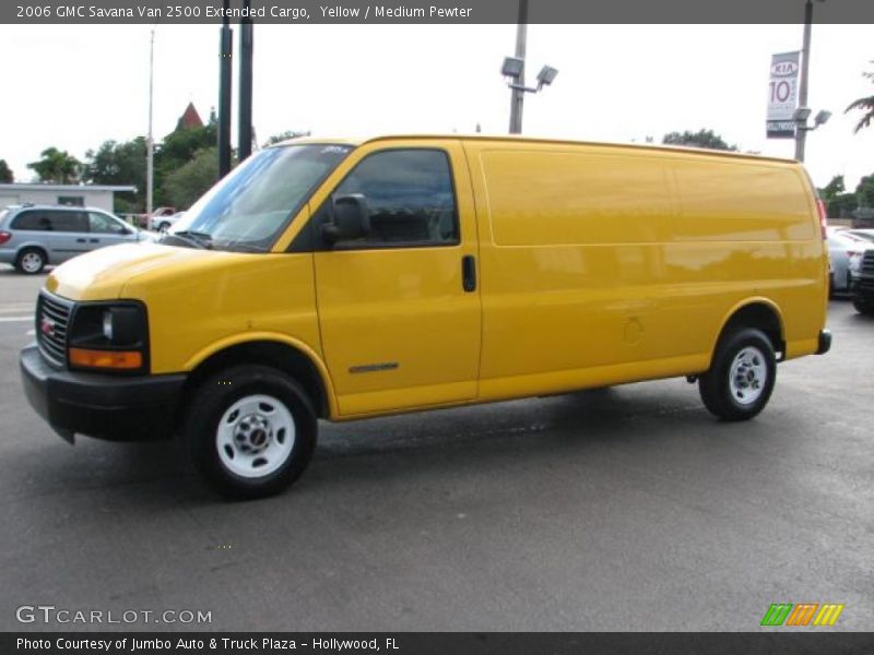 Yellow / Medium Pewter 2006 GMC Savana Van 2500 Extended Cargo