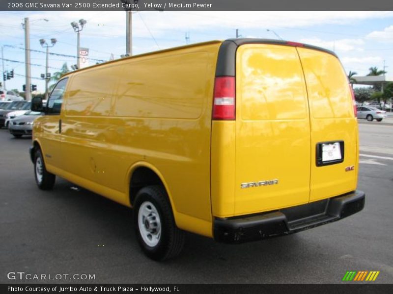 Yellow / Medium Pewter 2006 GMC Savana Van 2500 Extended Cargo