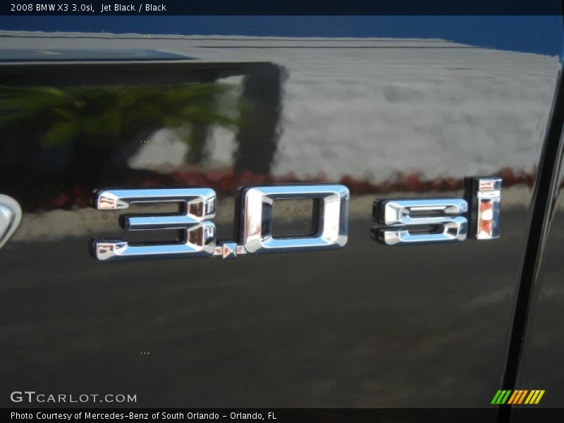 Jet Black / Black 2008 BMW X3 3.0si
