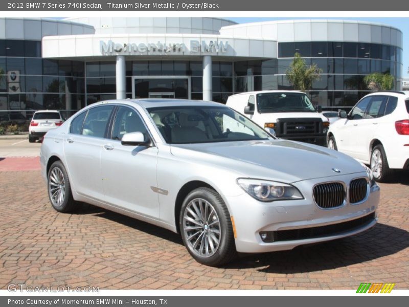 Titanium Silver Metallic / Oyster/Black 2012 BMW 7 Series 740i Sedan