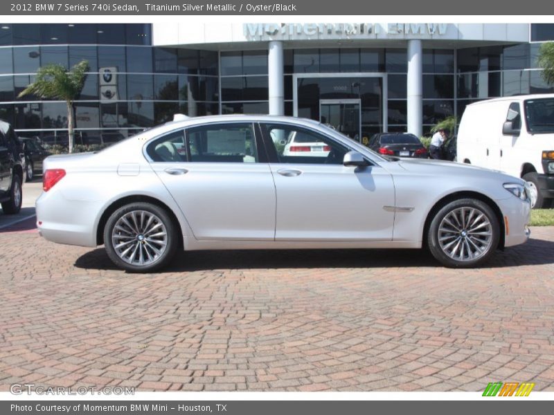 Titanium Silver Metallic / Oyster/Black 2012 BMW 7 Series 740i Sedan