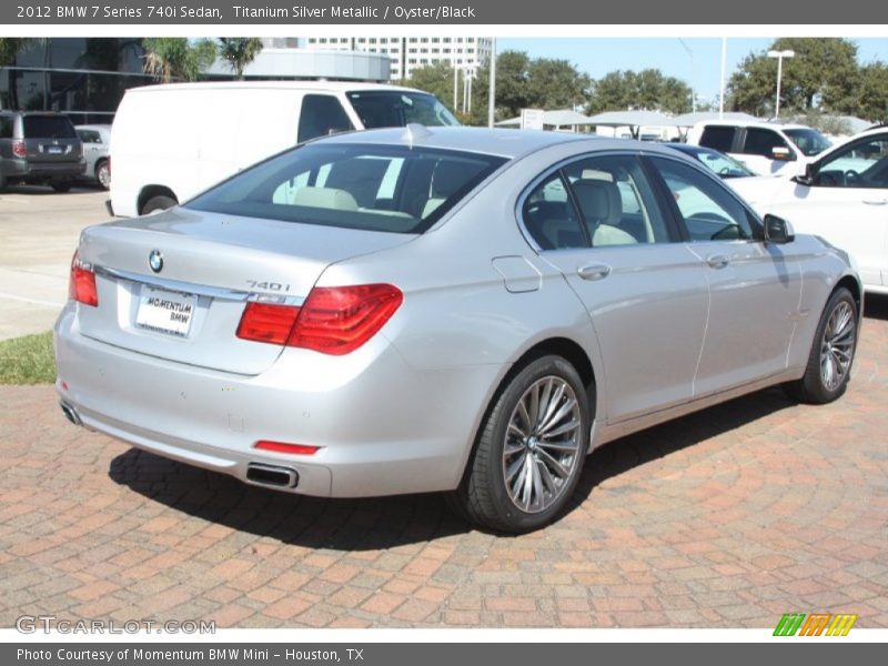 Titanium Silver Metallic / Oyster/Black 2012 BMW 7 Series 740i Sedan