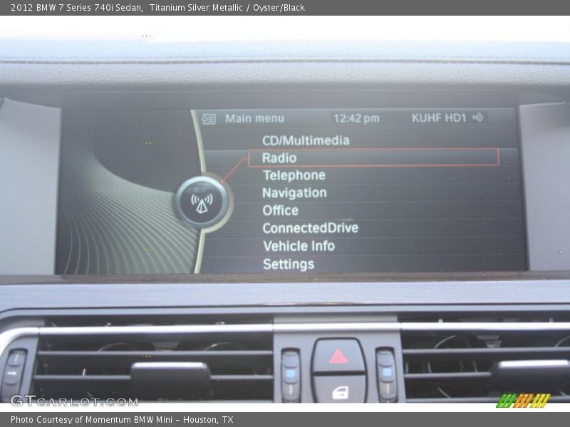 Titanium Silver Metallic / Oyster/Black 2012 BMW 7 Series 740i Sedan