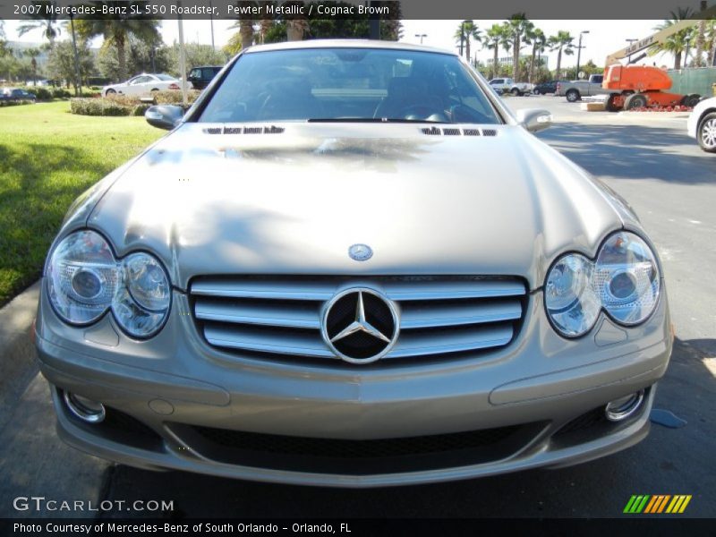 Pewter Metallic / Cognac Brown 2007 Mercedes-Benz SL 550 Roadster