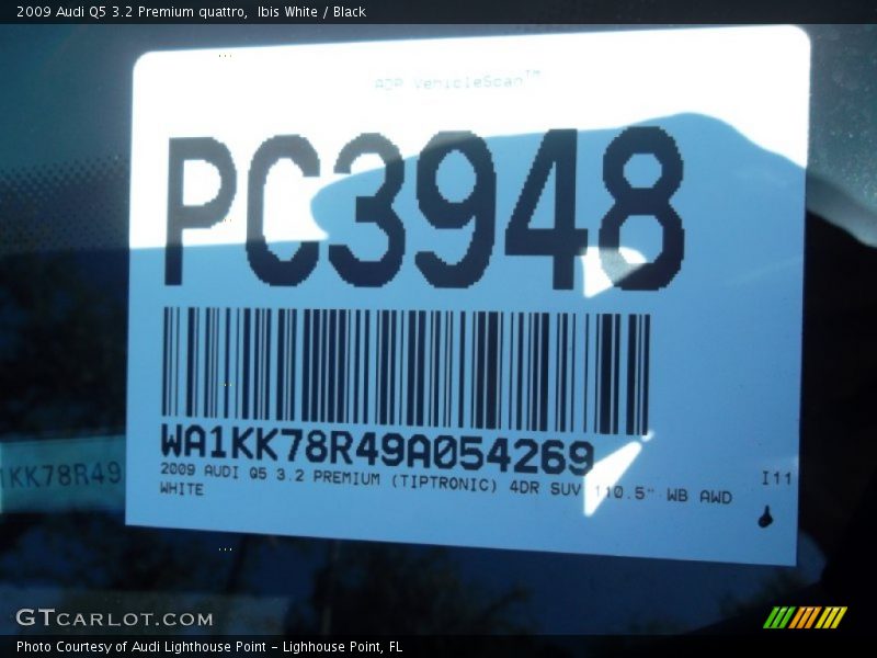 Ibis White / Black 2009 Audi Q5 3.2 Premium quattro