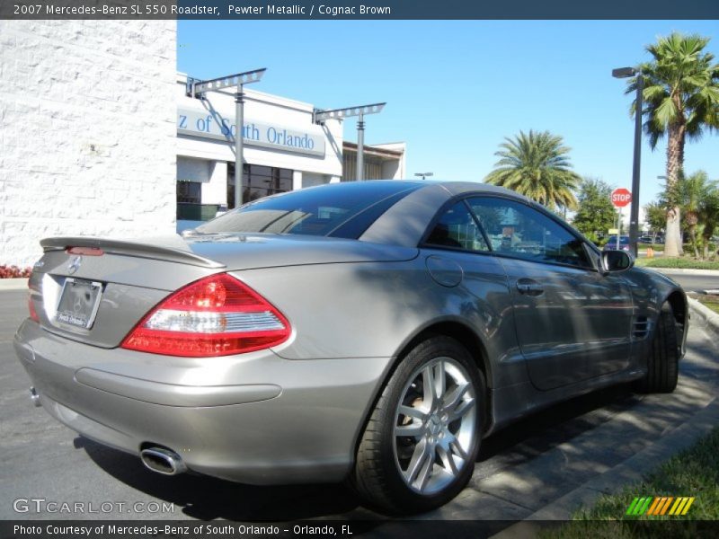 Pewter Metallic / Cognac Brown 2007 Mercedes-Benz SL 550 Roadster