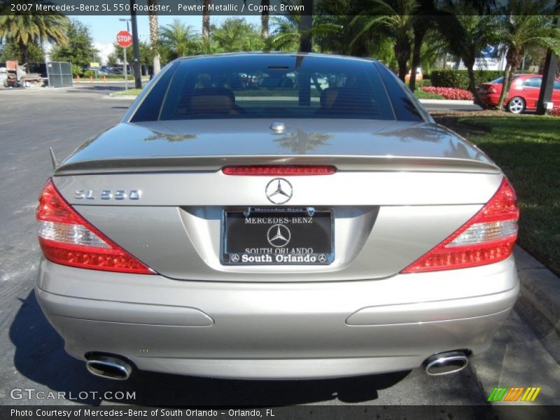 Pewter Metallic / Cognac Brown 2007 Mercedes-Benz SL 550 Roadster