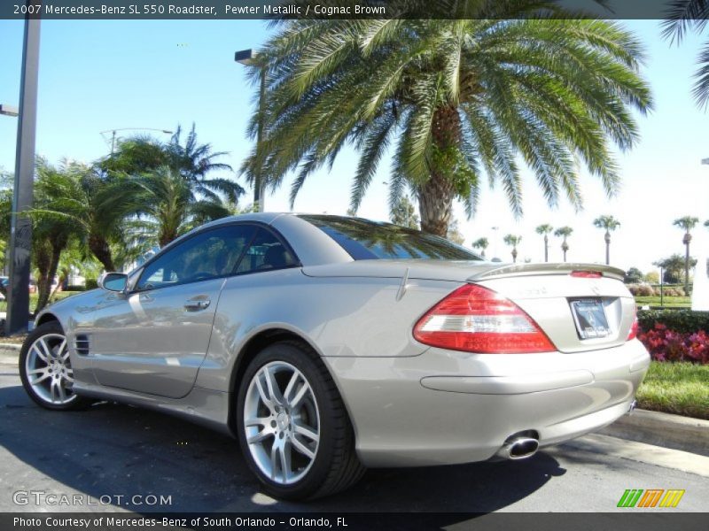 Pewter Metallic / Cognac Brown 2007 Mercedes-Benz SL 550 Roadster