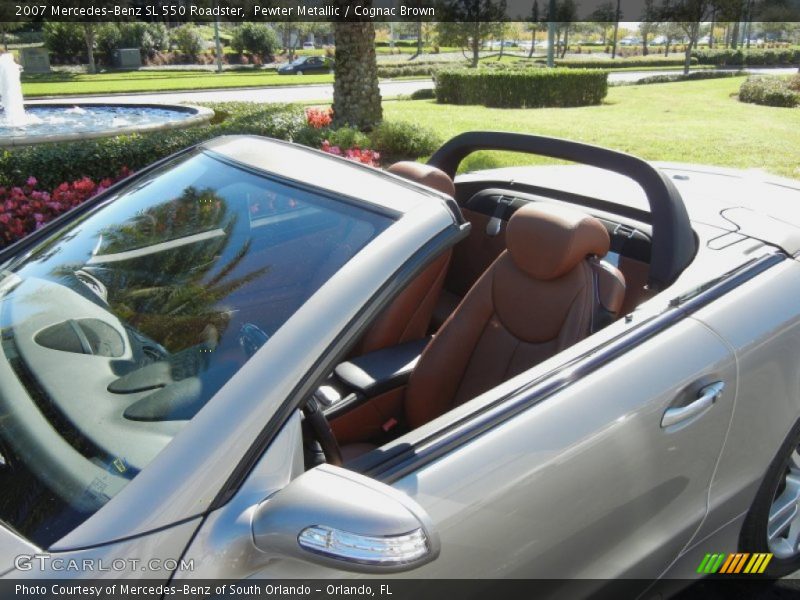 Pewter Metallic / Cognac Brown 2007 Mercedes-Benz SL 550 Roadster