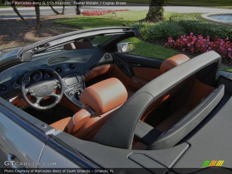 Pewter Metallic / Cognac Brown 2007 Mercedes-Benz SL 550 Roadster