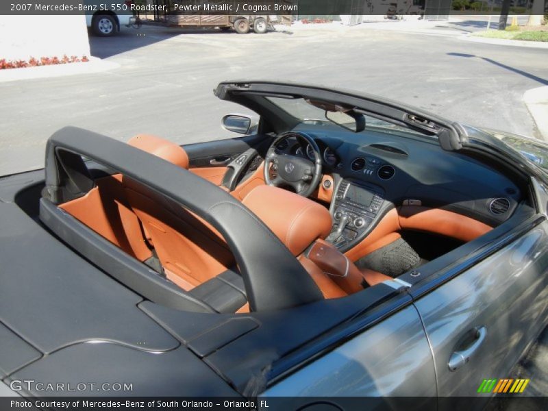 Pewter Metallic / Cognac Brown 2007 Mercedes-Benz SL 550 Roadster