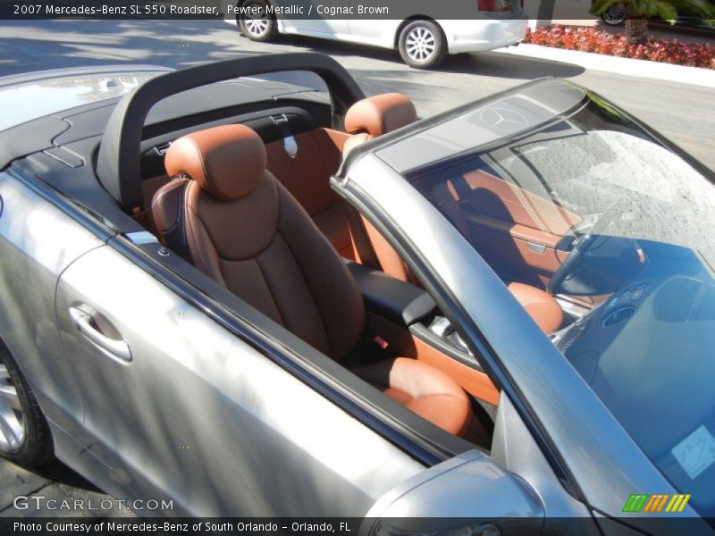 Pewter Metallic / Cognac Brown 2007 Mercedes-Benz SL 550 Roadster