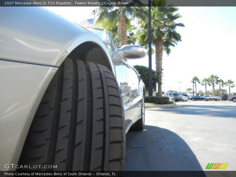 Pewter Metallic / Cognac Brown 2007 Mercedes-Benz SL 550 Roadster