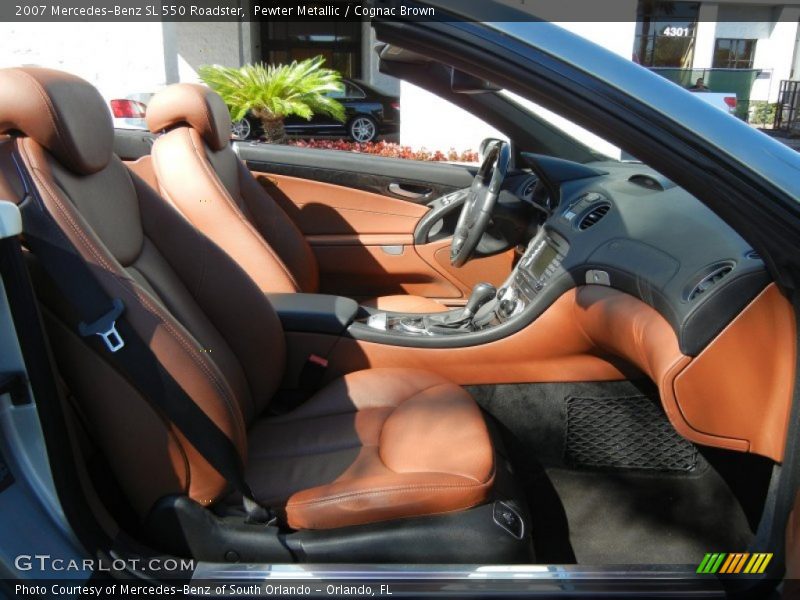 Pewter Metallic / Cognac Brown 2007 Mercedes-Benz SL 550 Roadster