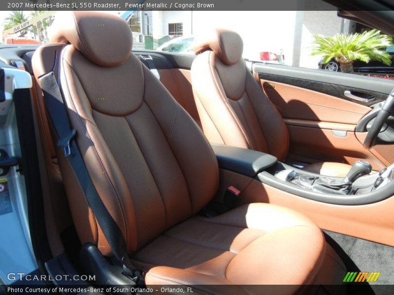 Pewter Metallic / Cognac Brown 2007 Mercedes-Benz SL 550 Roadster