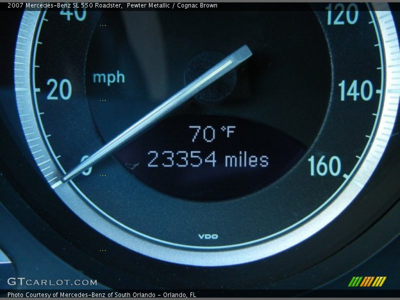 Pewter Metallic / Cognac Brown 2007 Mercedes-Benz SL 550 Roadster