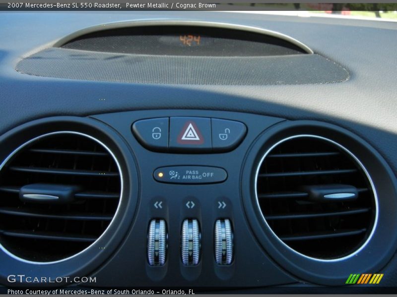 Pewter Metallic / Cognac Brown 2007 Mercedes-Benz SL 550 Roadster