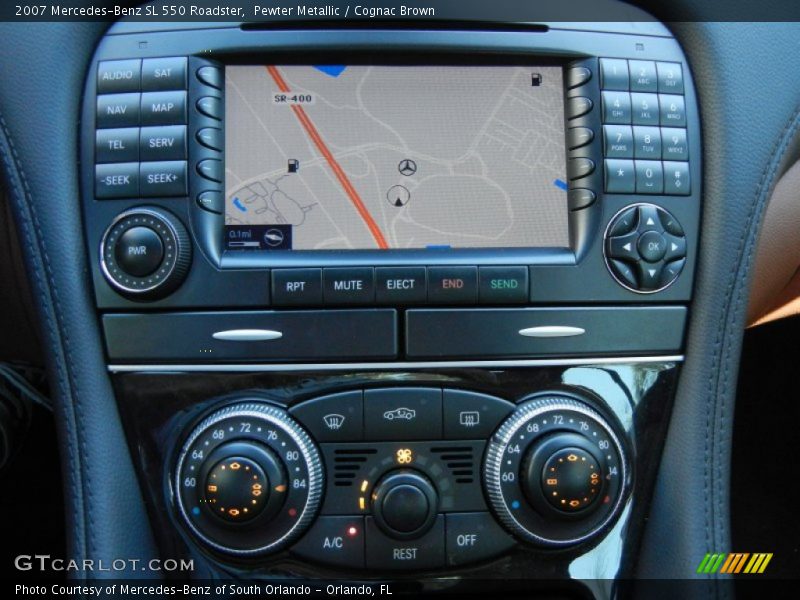 Pewter Metallic / Cognac Brown 2007 Mercedes-Benz SL 550 Roadster