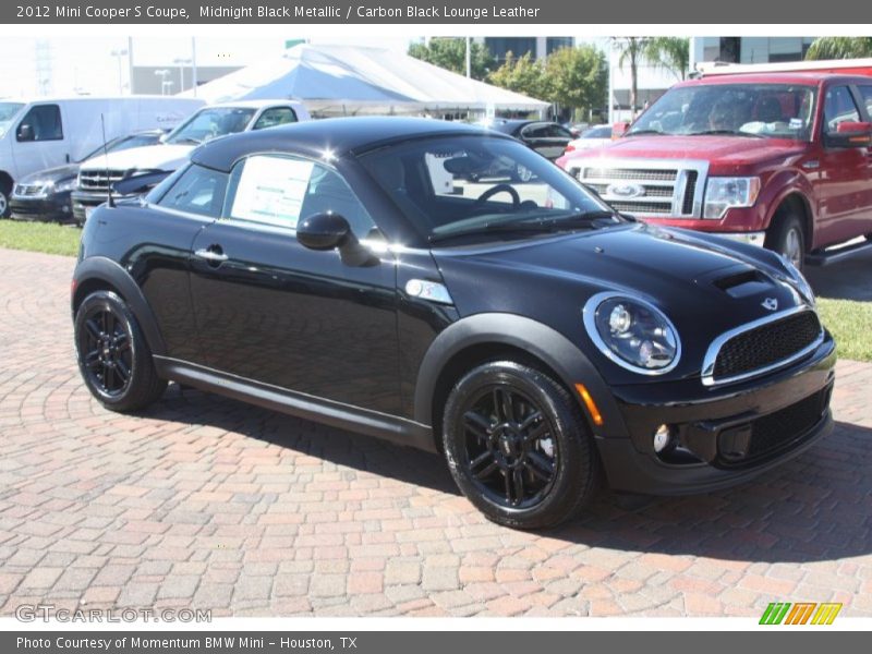 Midnight Black Metallic / Carbon Black Lounge Leather 2012 Mini Cooper S Coupe