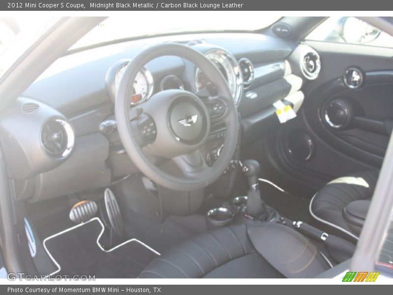 Midnight Black Metallic / Carbon Black Lounge Leather 2012 Mini Cooper S Coupe