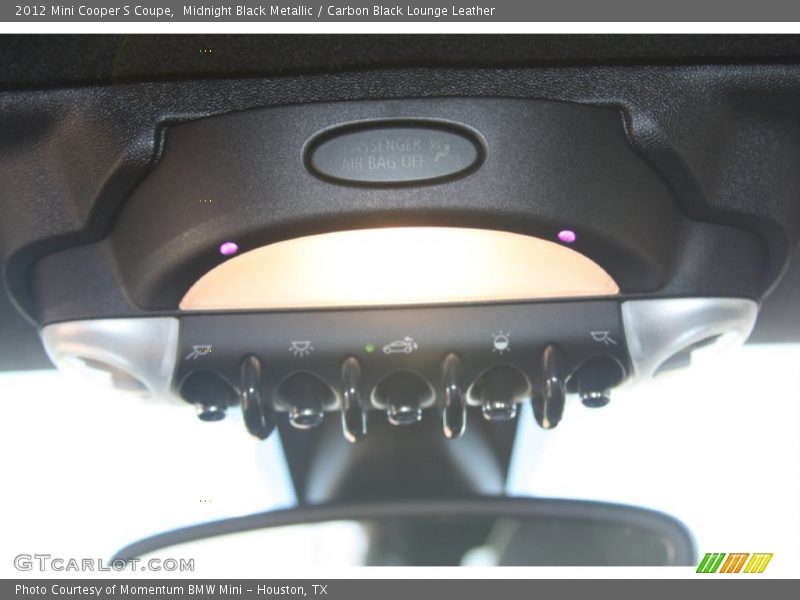 Midnight Black Metallic / Carbon Black Lounge Leather 2012 Mini Cooper S Coupe