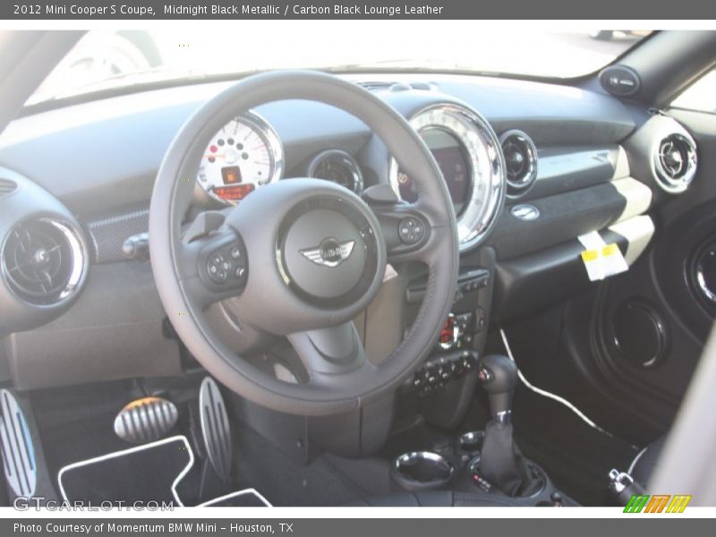 Midnight Black Metallic / Carbon Black Lounge Leather 2012 Mini Cooper S Coupe
