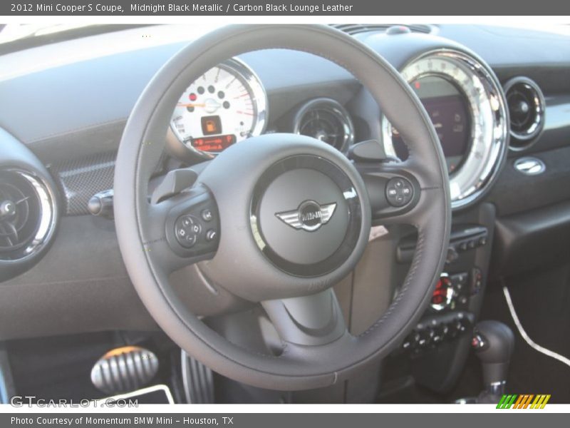 Midnight Black Metallic / Carbon Black Lounge Leather 2012 Mini Cooper S Coupe