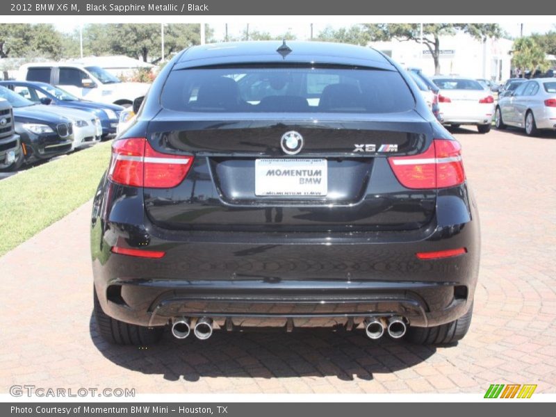 Black Sapphire Metallic / Black 2012 BMW X6 M