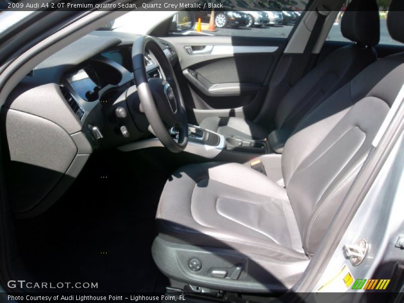 Quartz Grey Metallic / Black 2009 Audi A4 2.0T Premium quattro Sedan