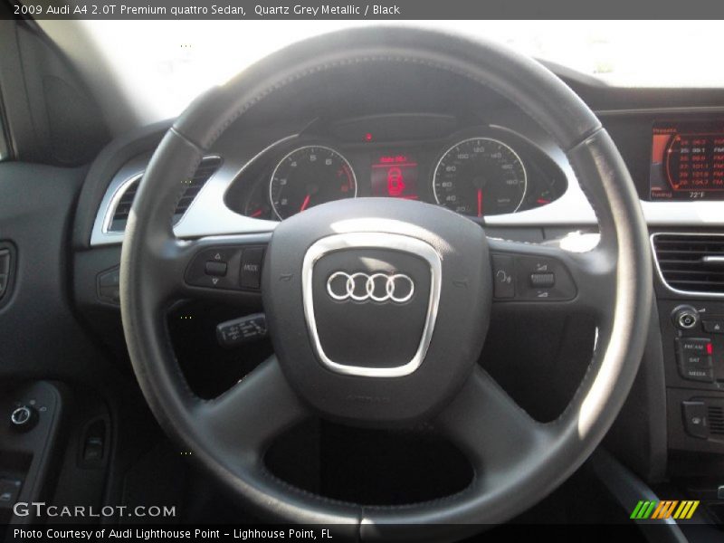 Quartz Grey Metallic / Black 2009 Audi A4 2.0T Premium quattro Sedan