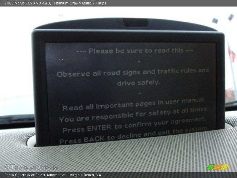 Titanium Gray Metallic / Taupe 2005 Volvo XC90 V8 AWD