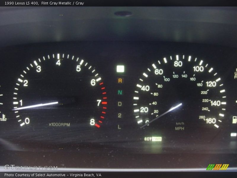 Flint Gray Metallic / Gray 1990 Lexus LS 400
