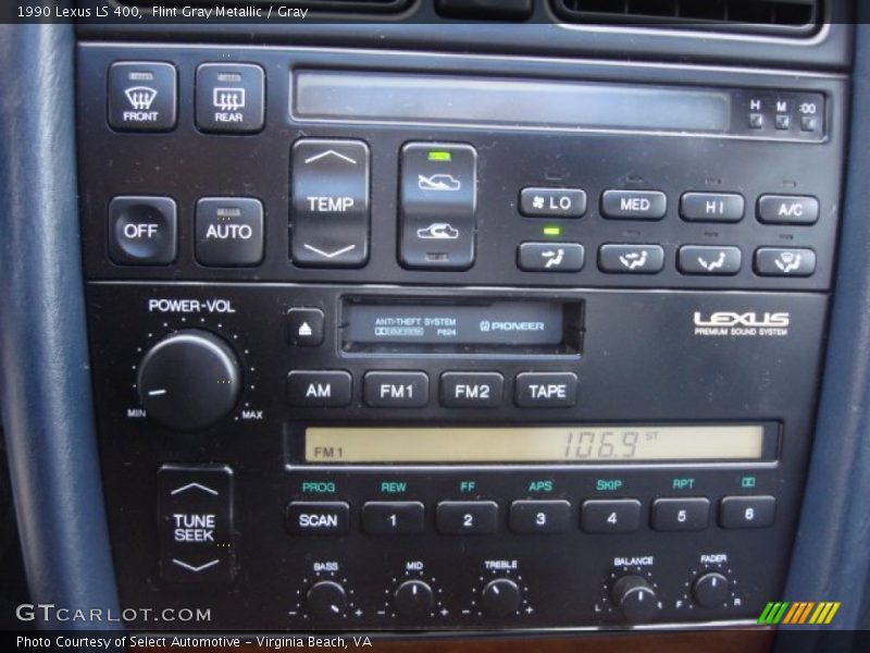 Flint Gray Metallic / Gray 1990 Lexus LS 400
