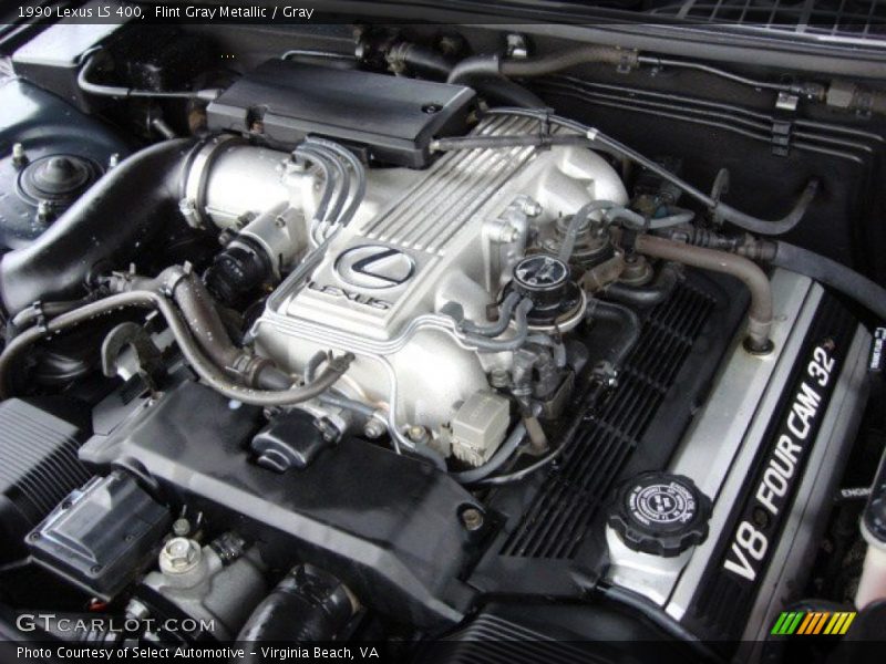Flint Gray Metallic / Gray 1990 Lexus LS 400