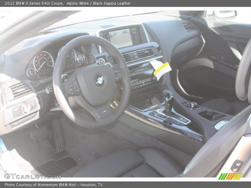 Alpine White / Black Nappa Leather 2012 BMW 6 Series 640i Coupe