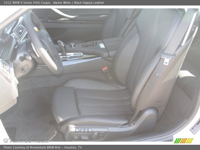 Alpine White / Black Nappa Leather 2012 BMW 6 Series 640i Coupe