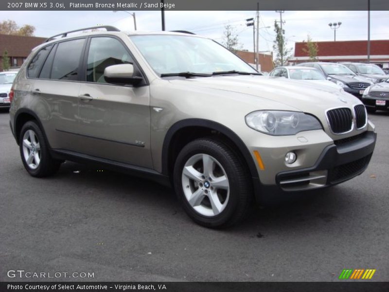 Platinum Bronze Metallic / Sand Beige 2007 BMW X5 3.0si