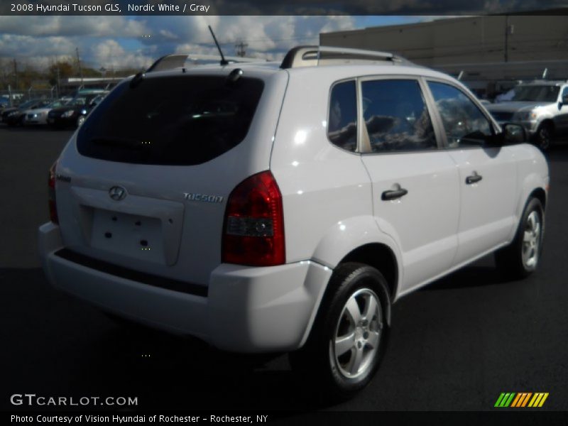 Nordic White / Gray 2008 Hyundai Tucson GLS