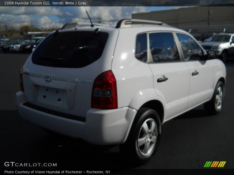 Nordic White / Gray 2008 Hyundai Tucson GLS